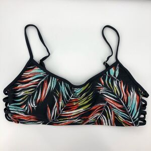 MOSSIMO Jungle Leaf‎ Print Strappy Side Bikini Top